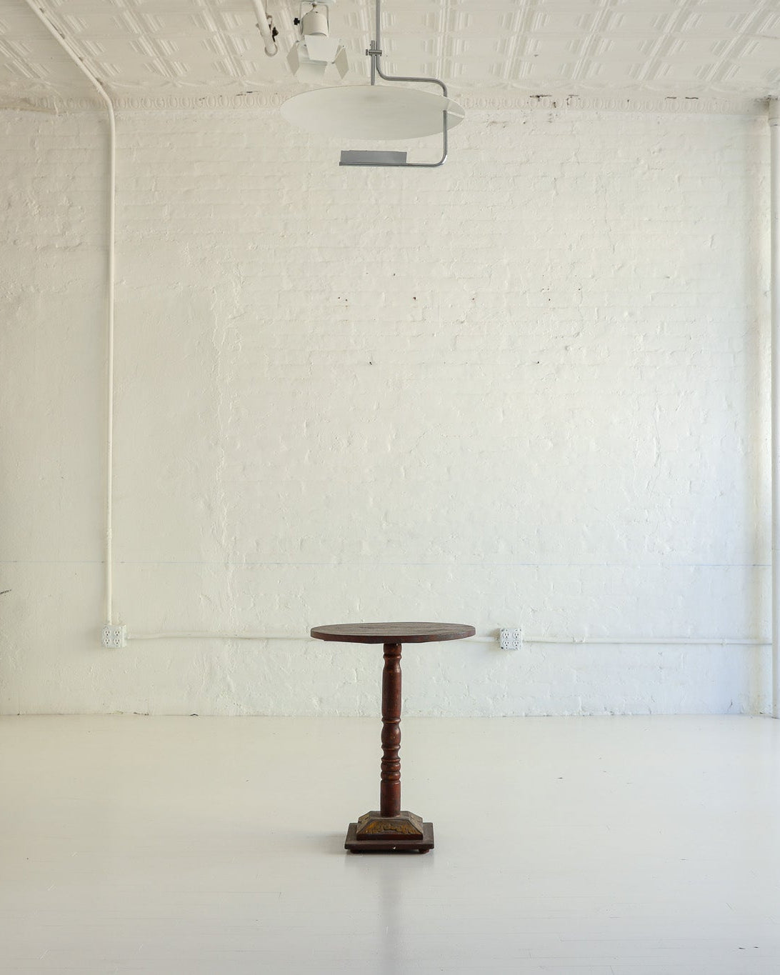 Vintage Small Round Teak Table From Borneo