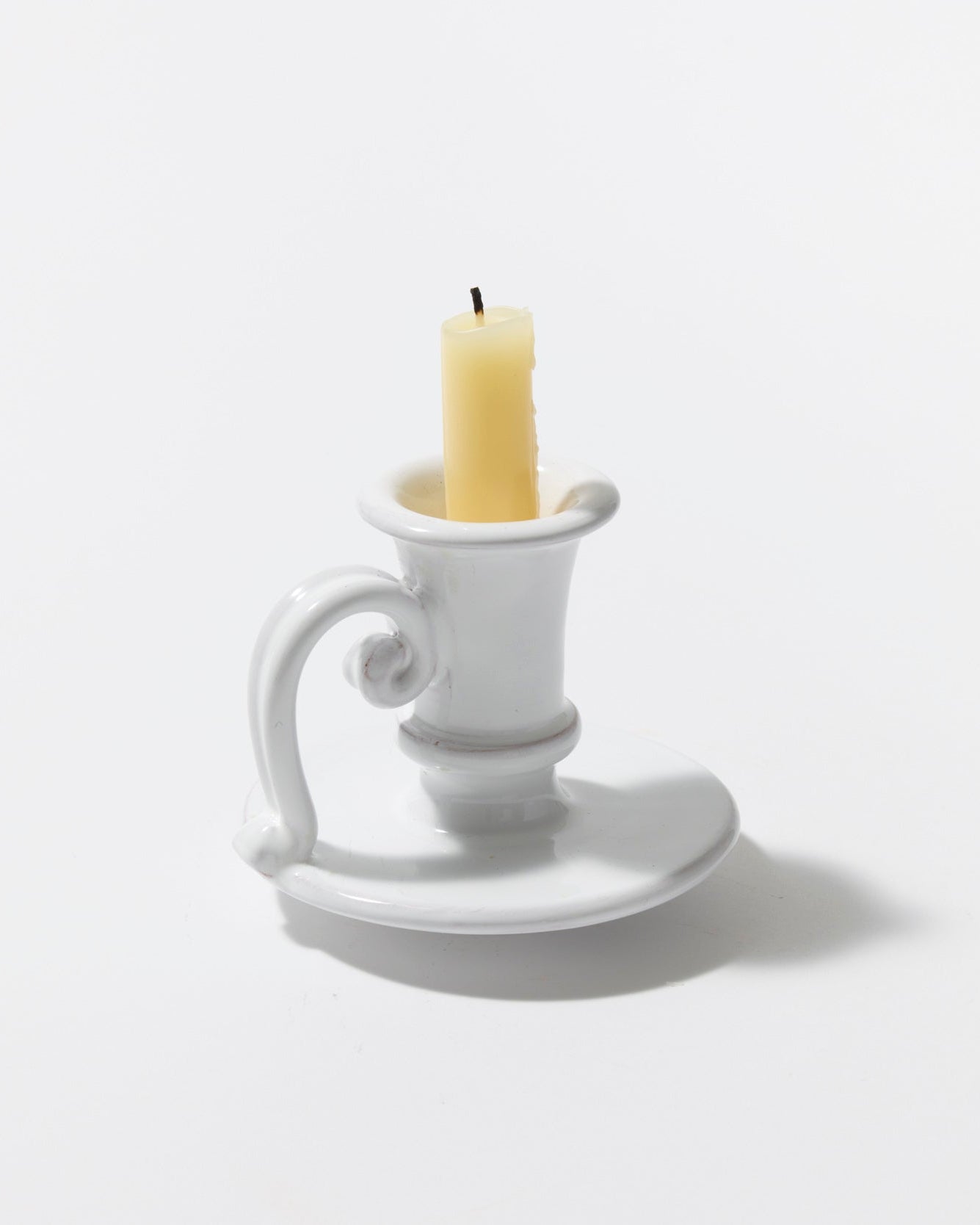 Starry Nights Candlestick in White