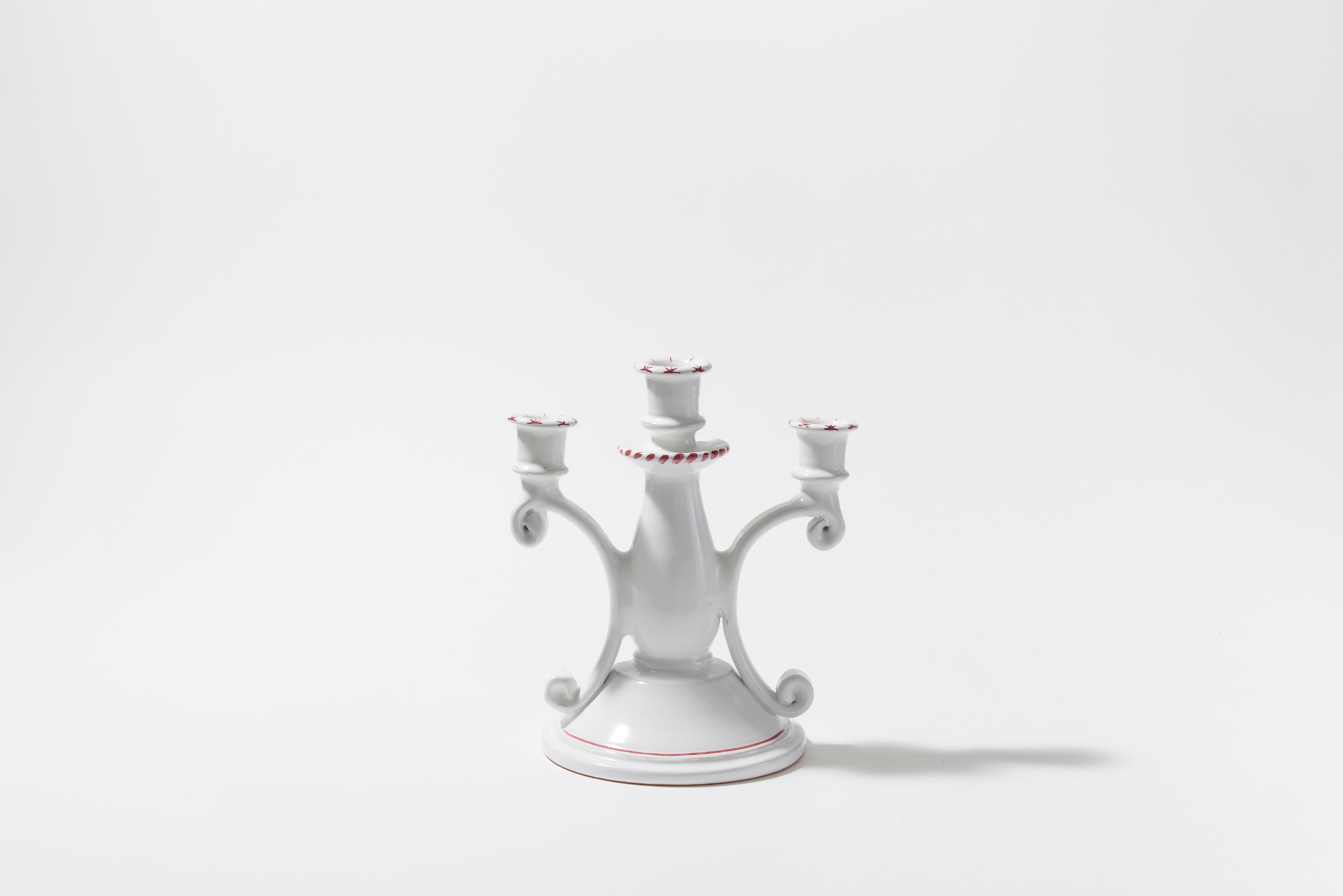 Triple Candelabra in Red