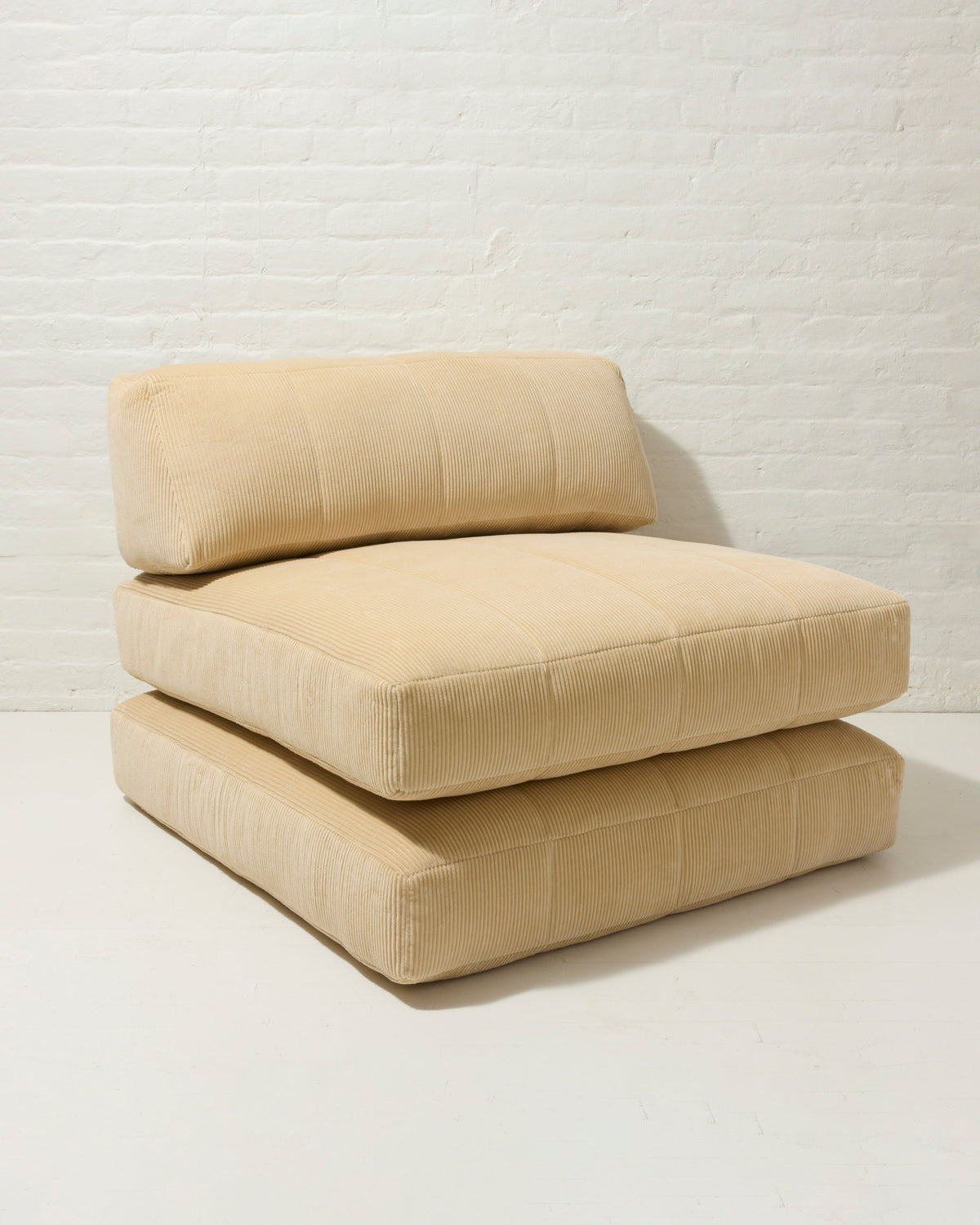 Duvet Armless Module Creme Corduroy