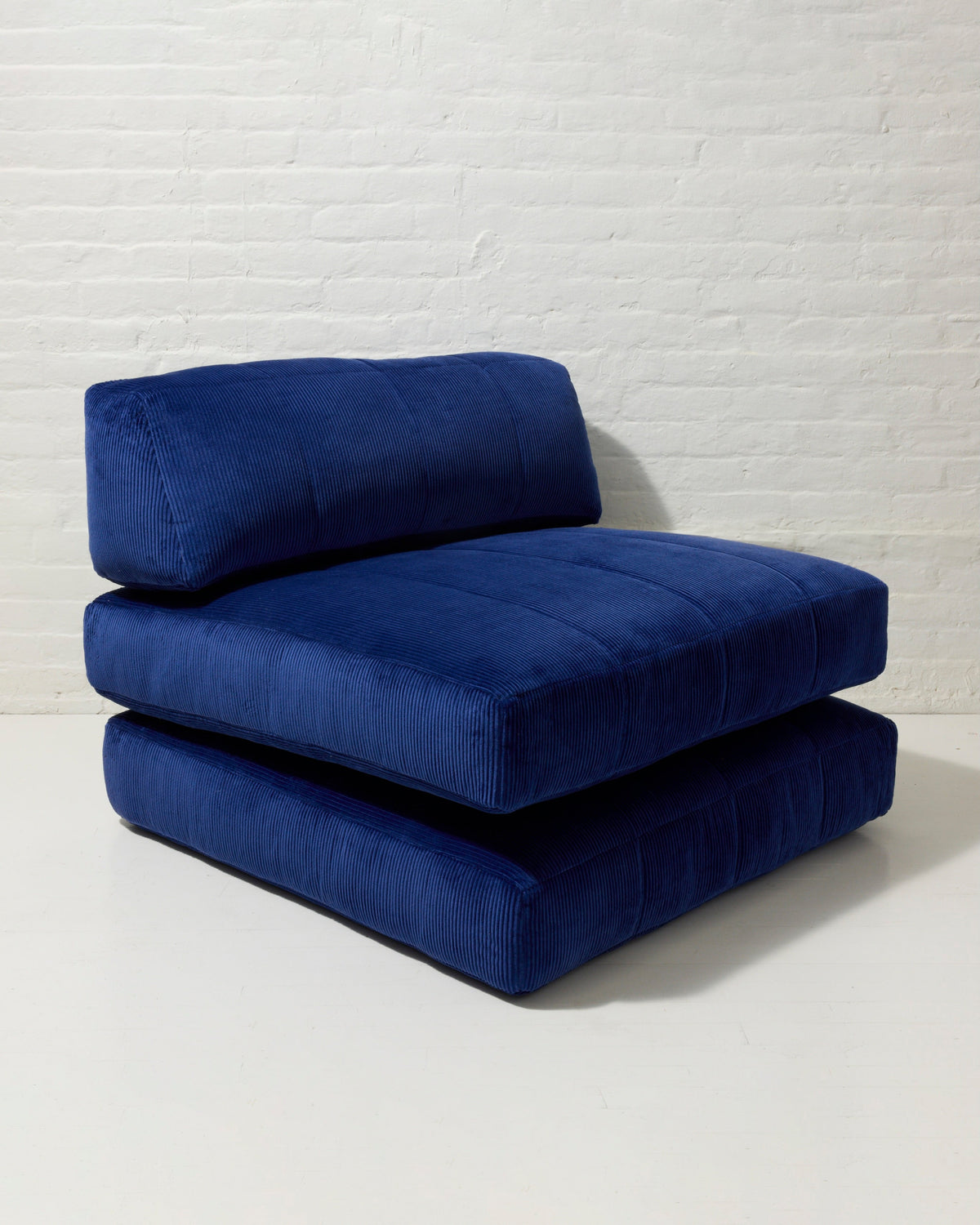 Duvet Armless Module Cobalt Corduroy