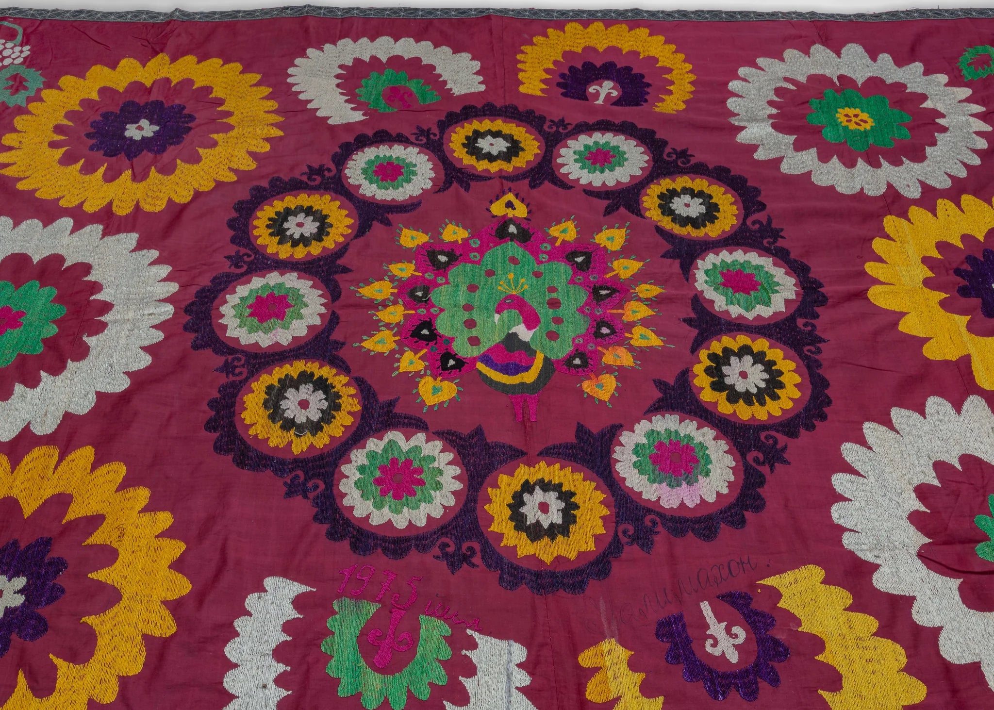 Vintage “1975” Uzbekistan Suzani 5’8 x 9’2