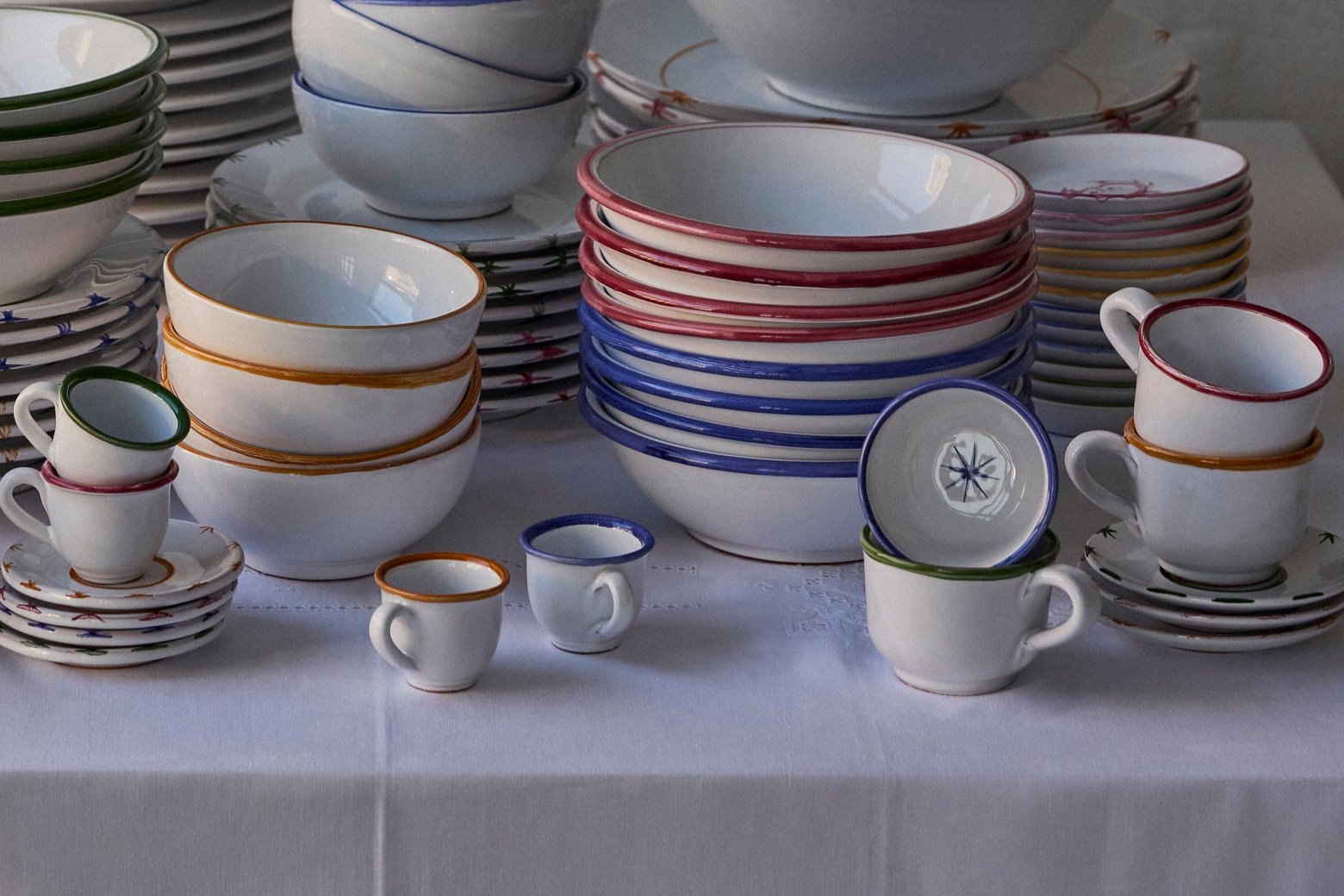 Starry Tea Cup + Saucer Set - Green