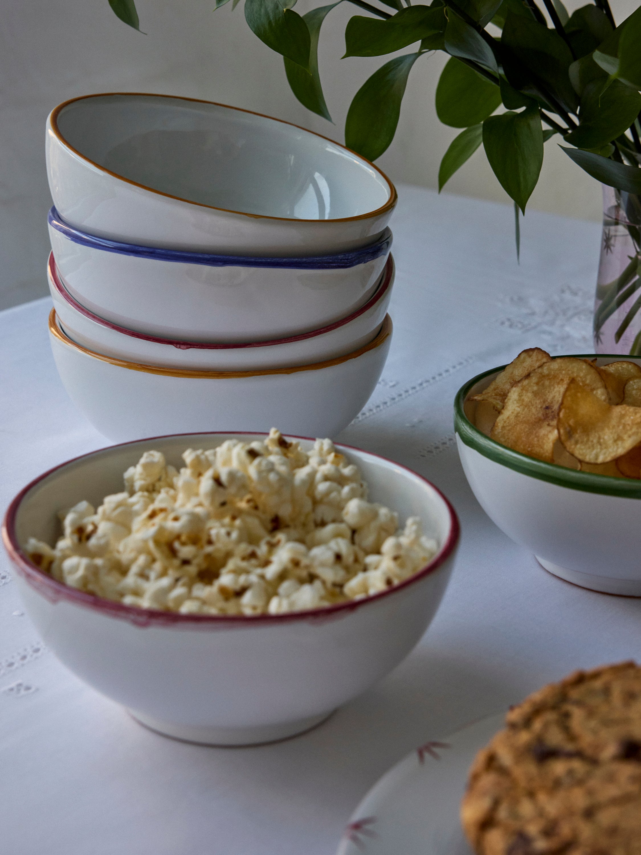 Starry Cereal Bowl Set in Red