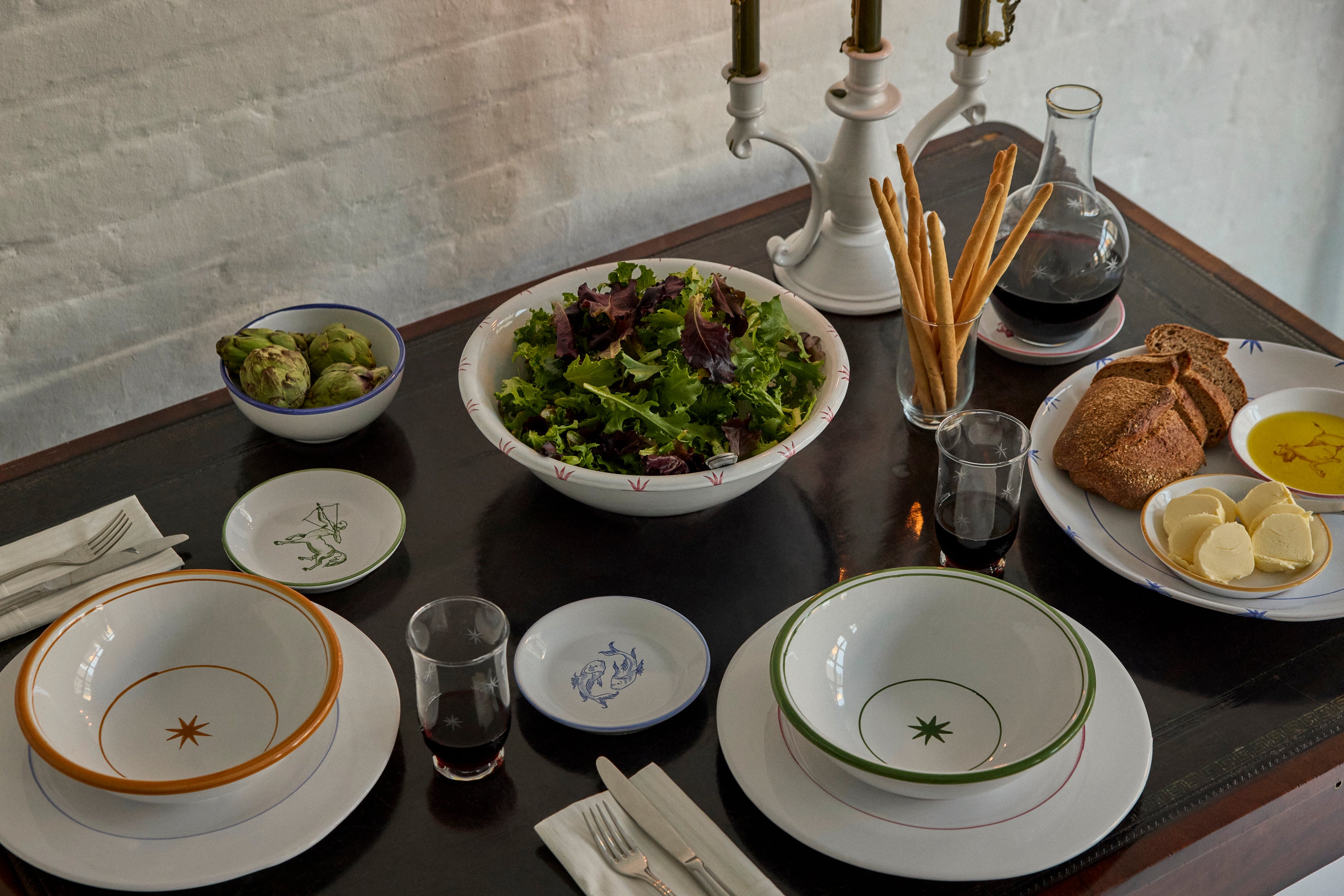 Starry Studio Serving Platter in Green