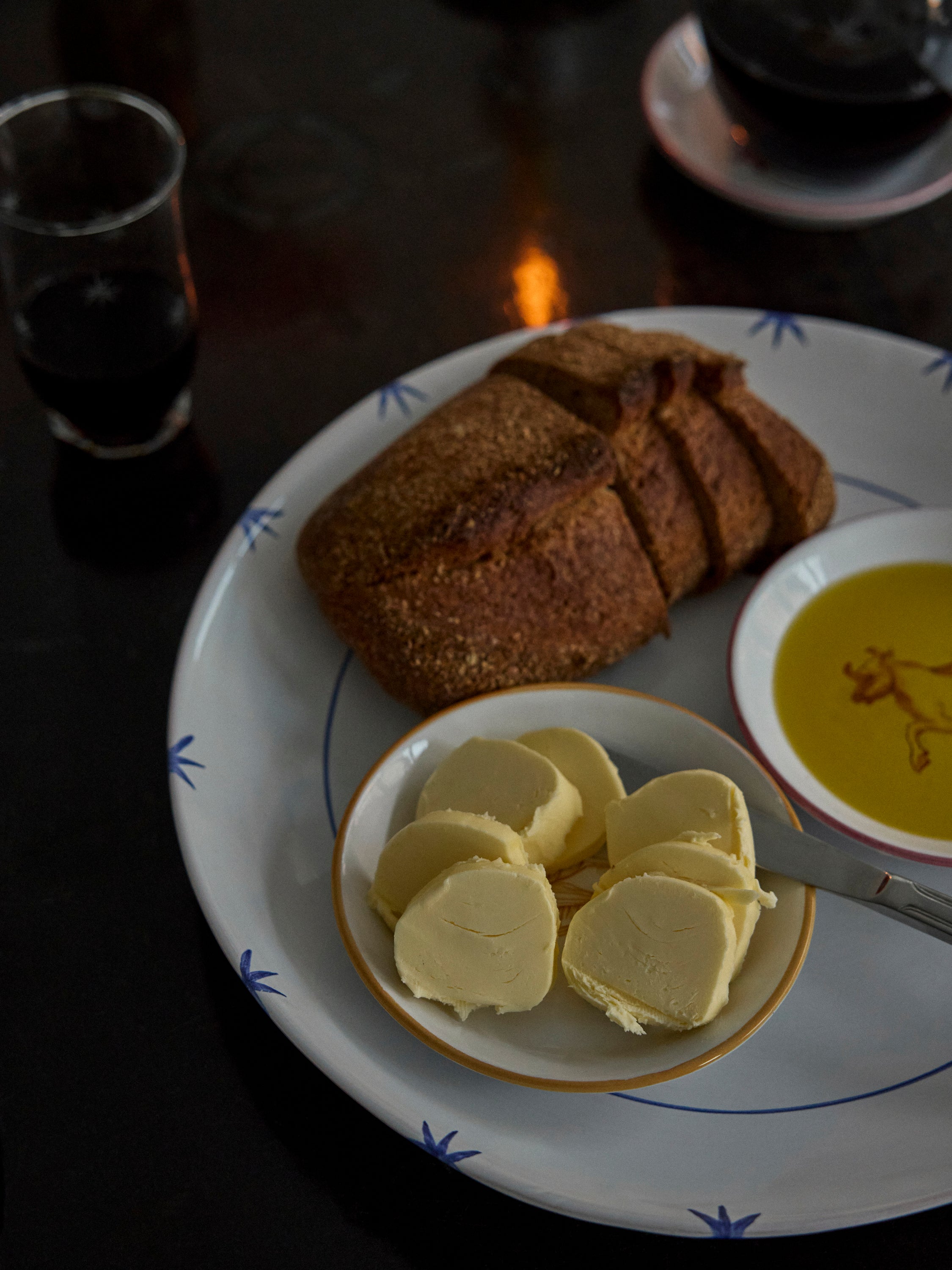 Starry Studio Serving Platter in Yellow