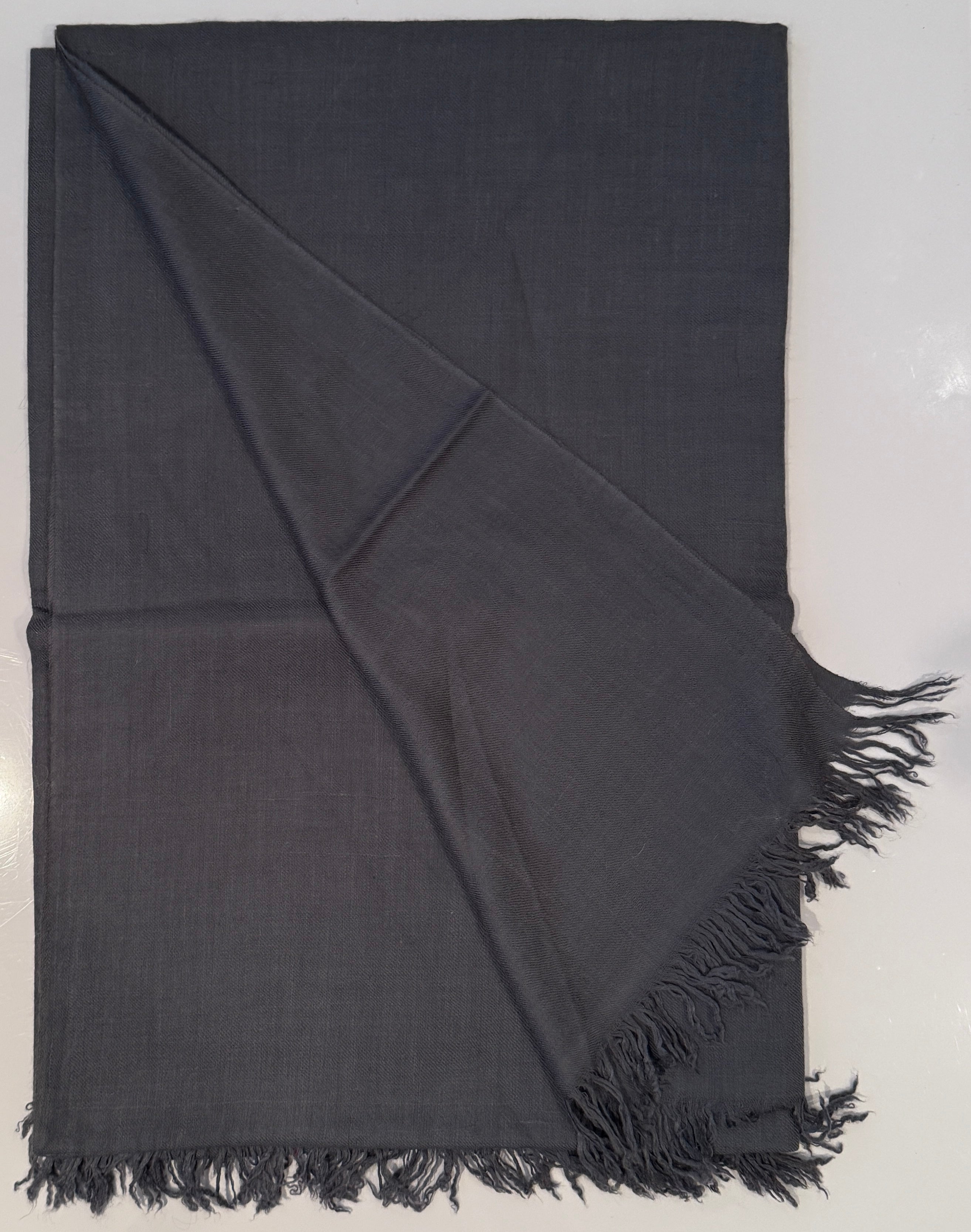 Single Sided Pashmina SSF - Grey Solid