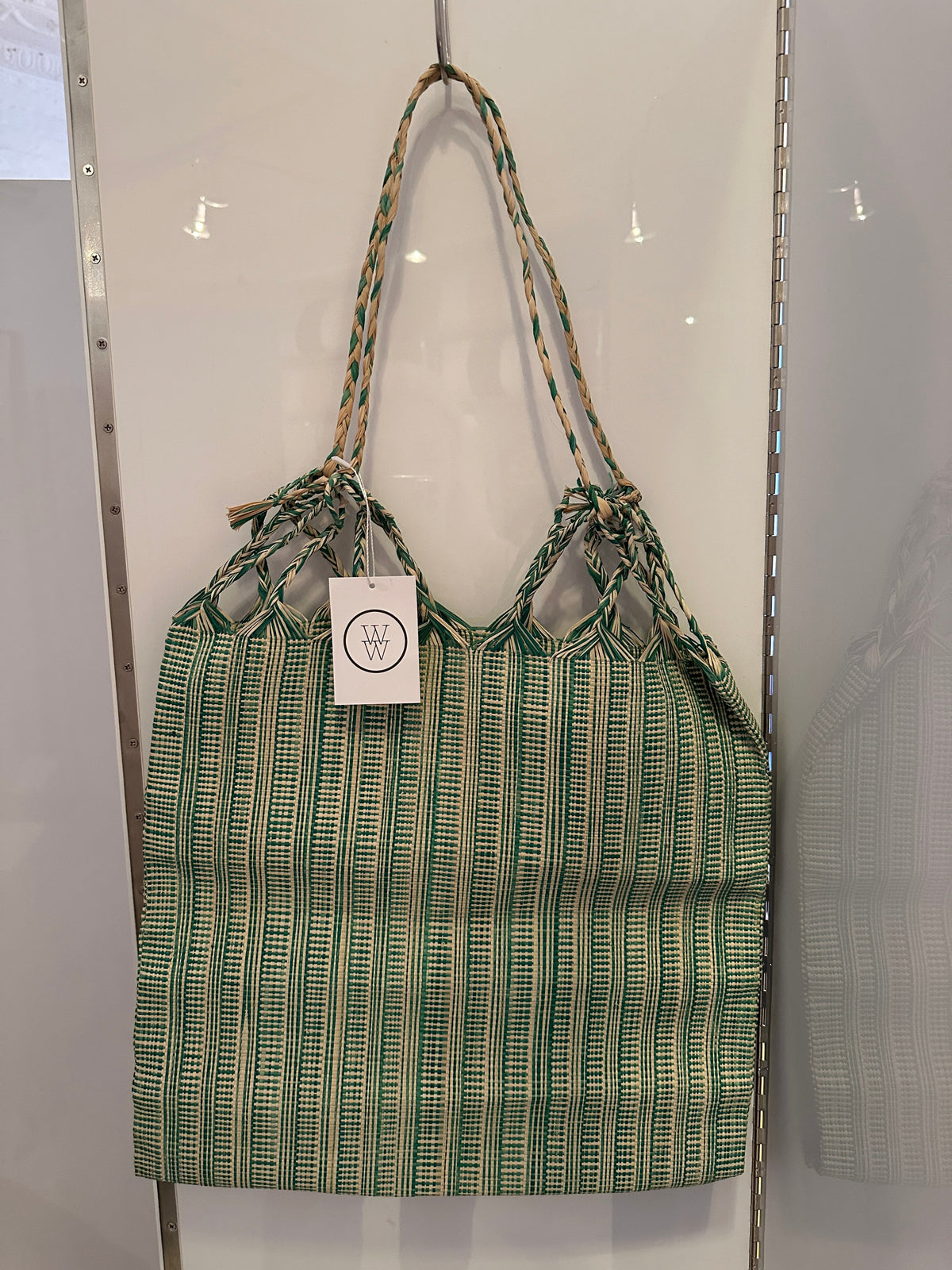 Neda Brazil Handwoven Carnauba Tote - Green