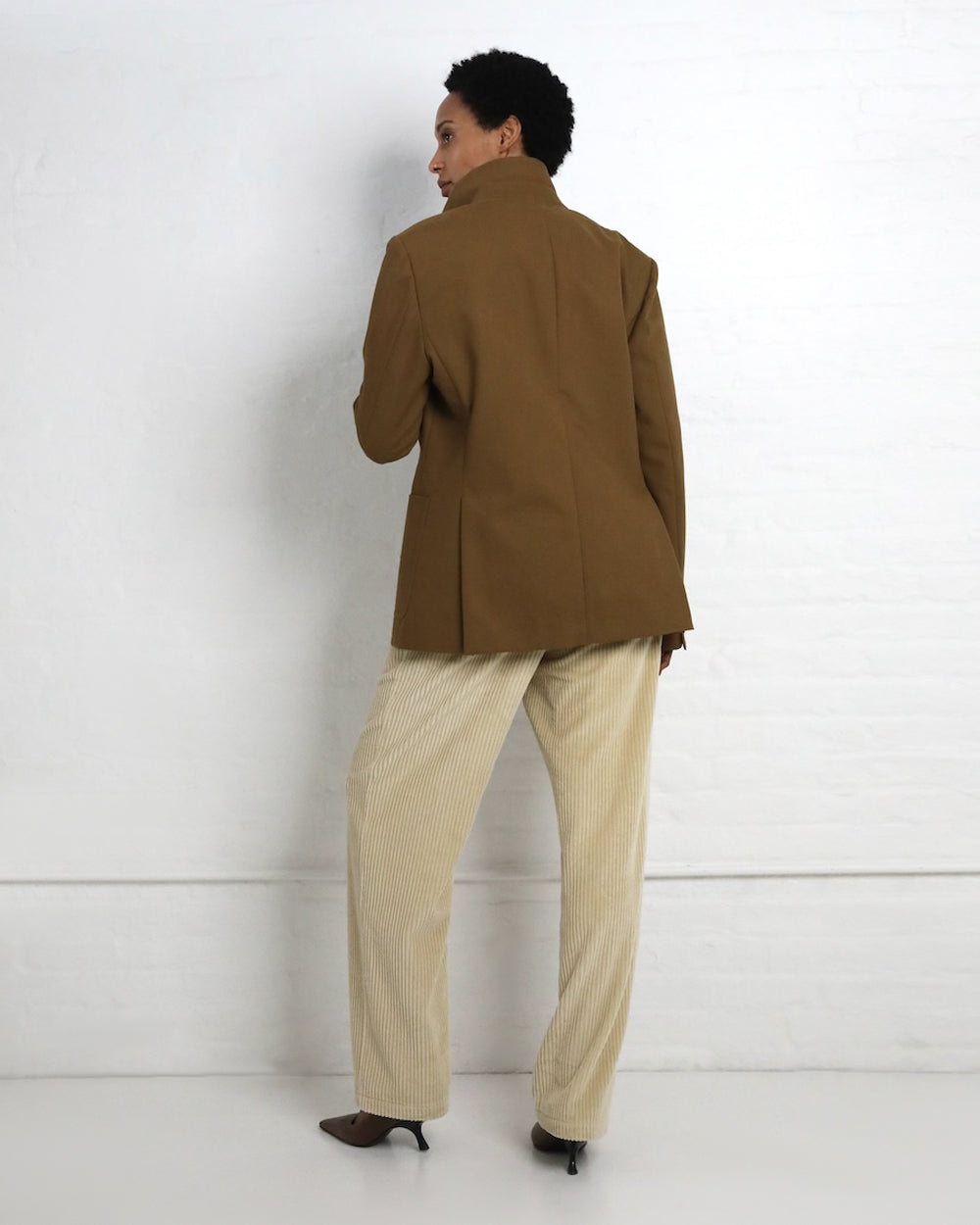 Bespoke Boris Jacket - Olive Brown Organic Cotton