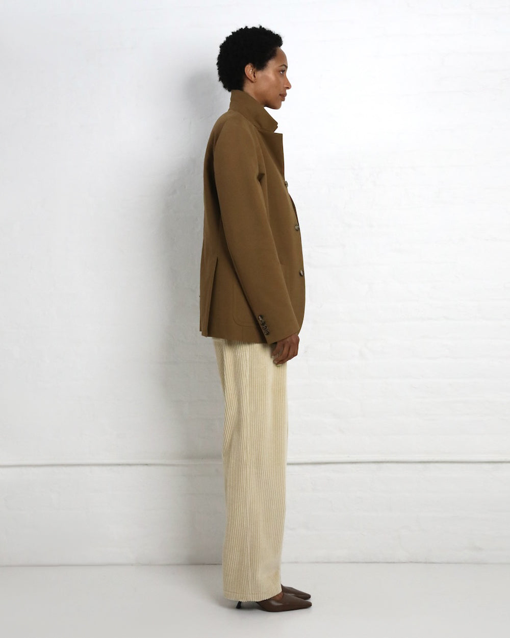 Bespoke Boris Jacket - Olive Brown Organic Cotton