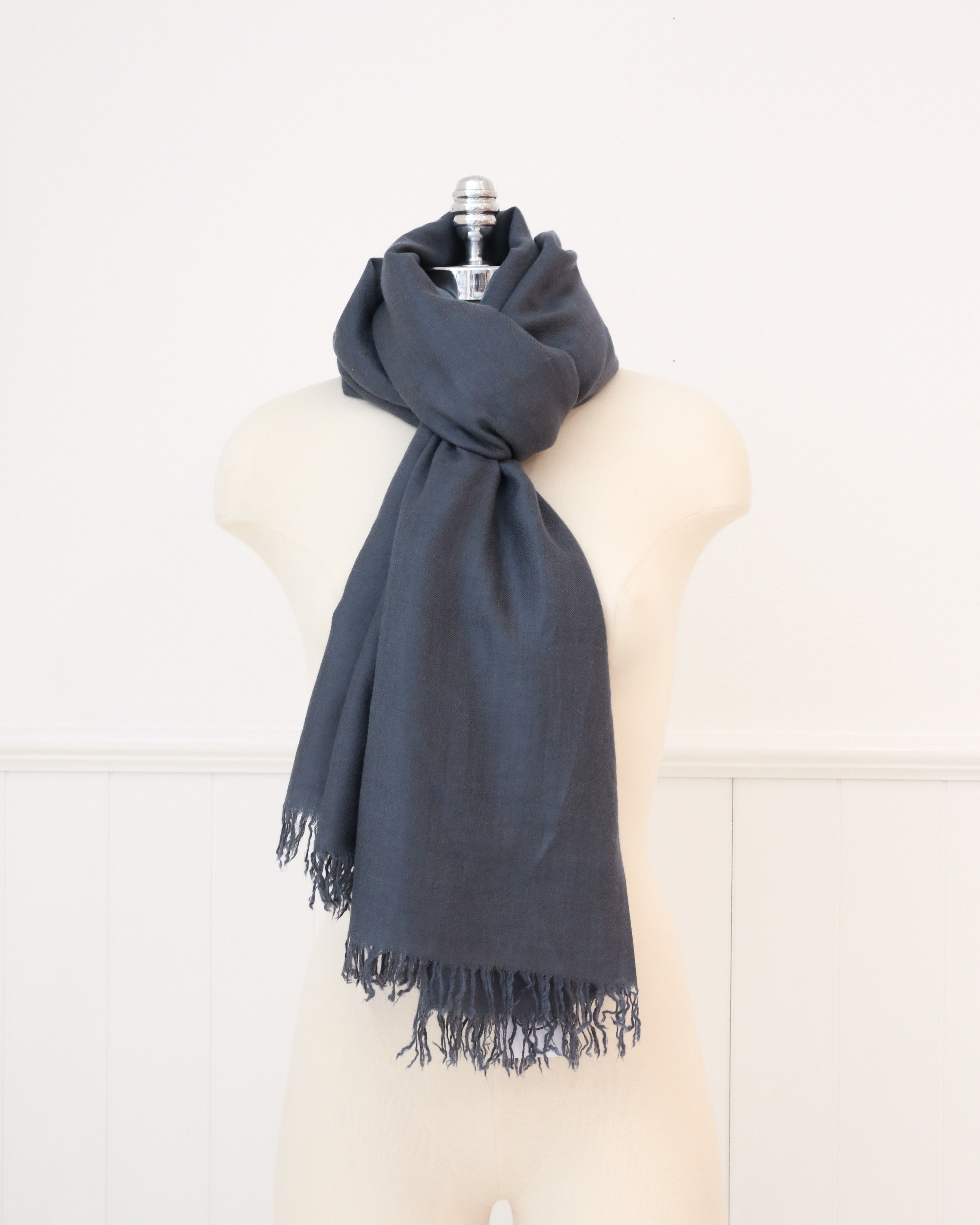 Single Sided Pashmina SSF - Grey Solid