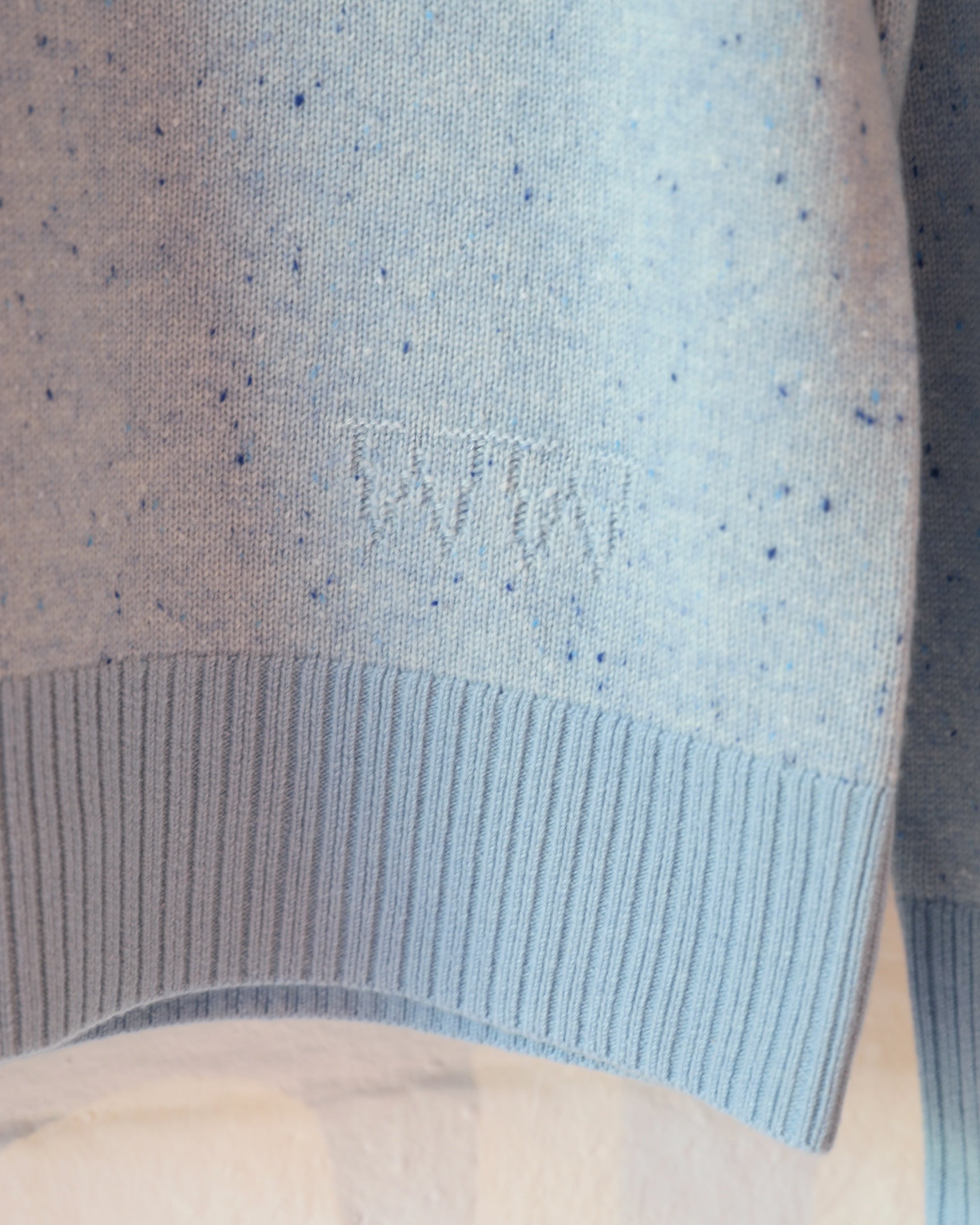 Ty Sweater in Blue Cashmere Donegal
