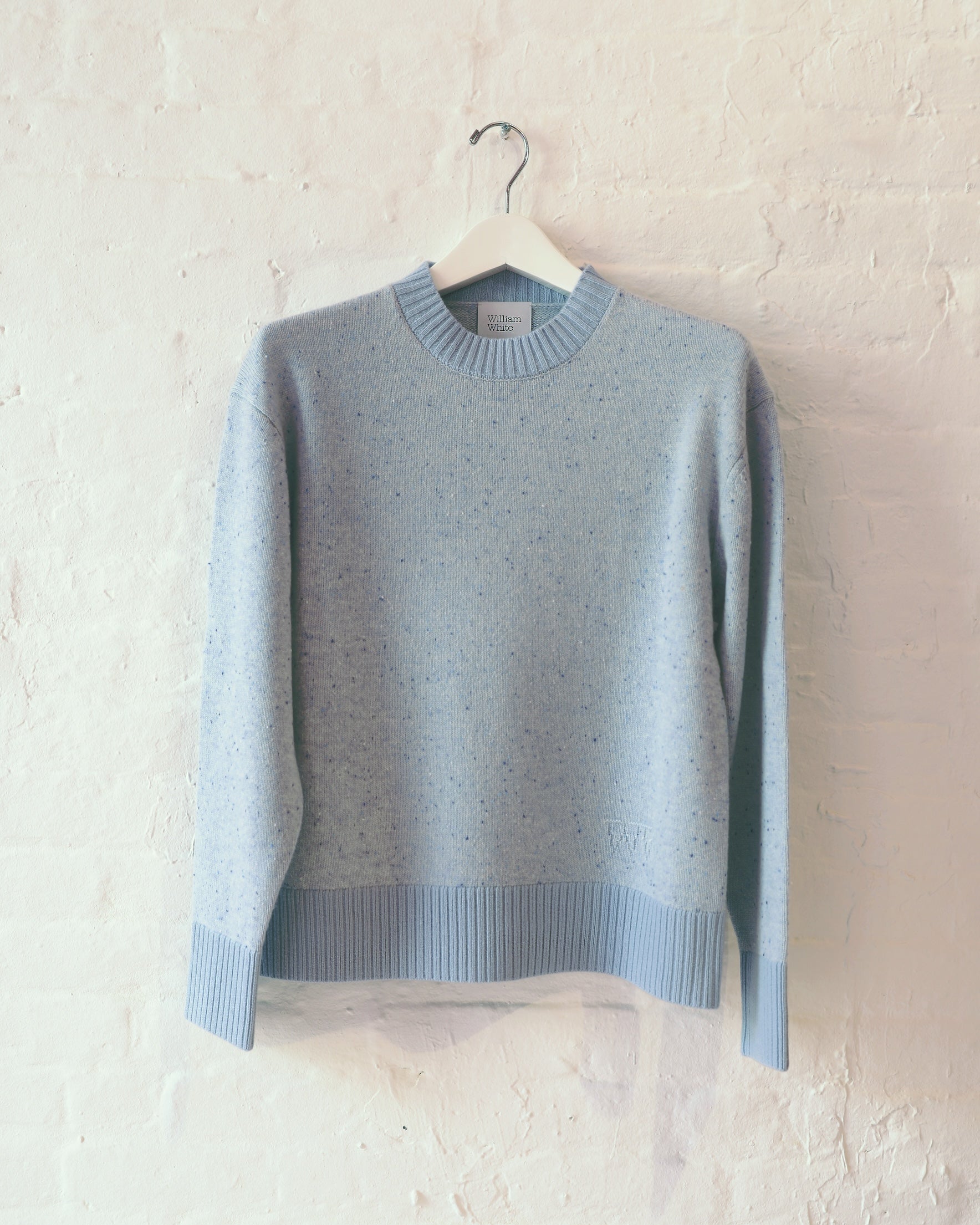 Ty Sweater in Blue Cashmere Donegal