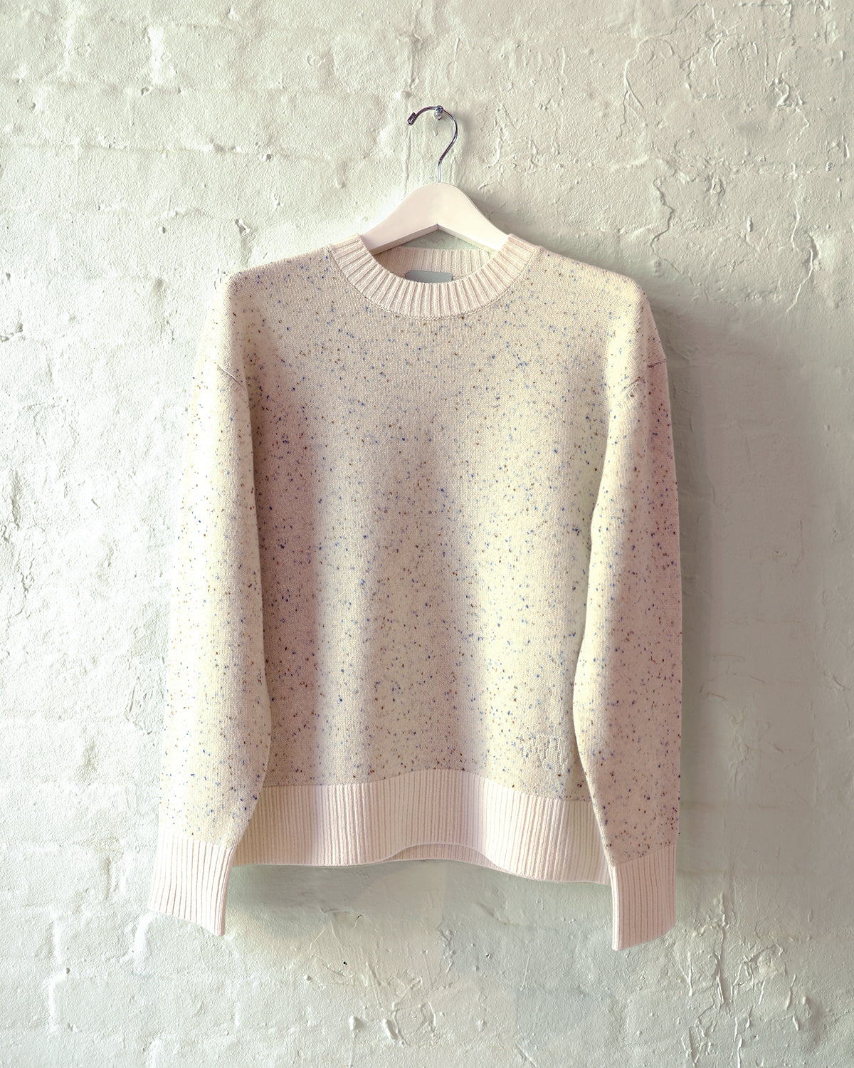 Ty Sweater in Cream Cashmere Donegal