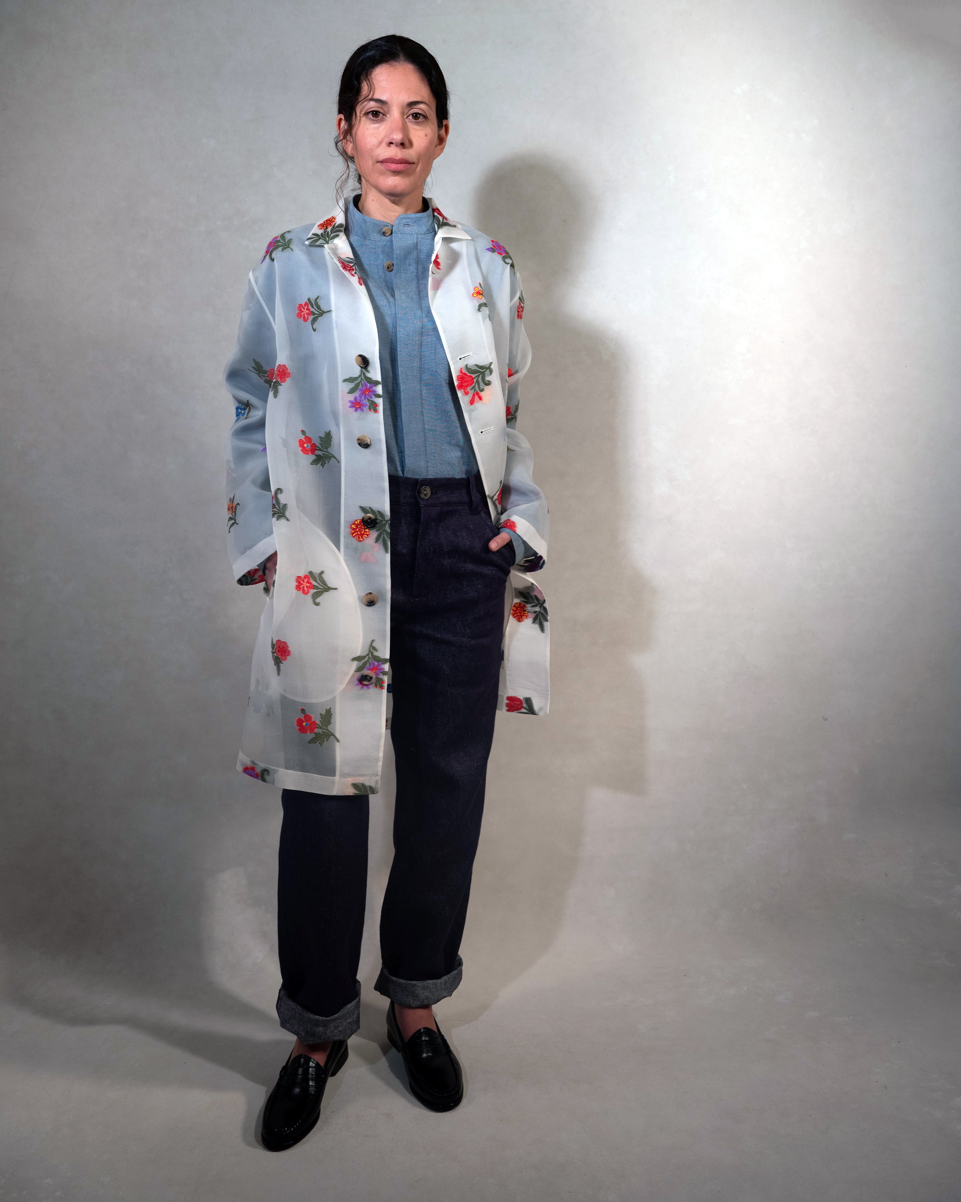 Alison Coat in Organza Fil Coupé