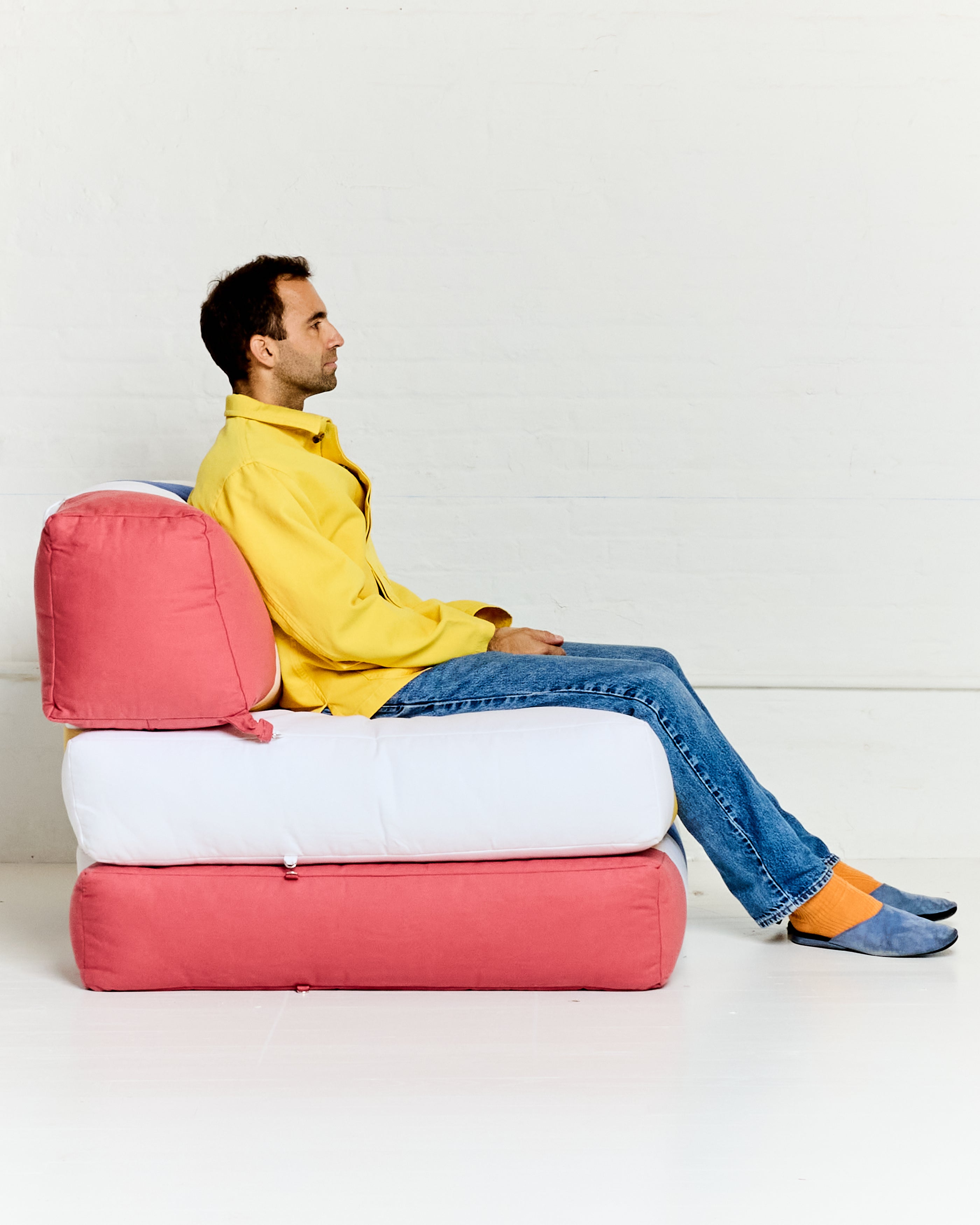 Duvet Armless Module Multi Vintage Red/Klein Blue