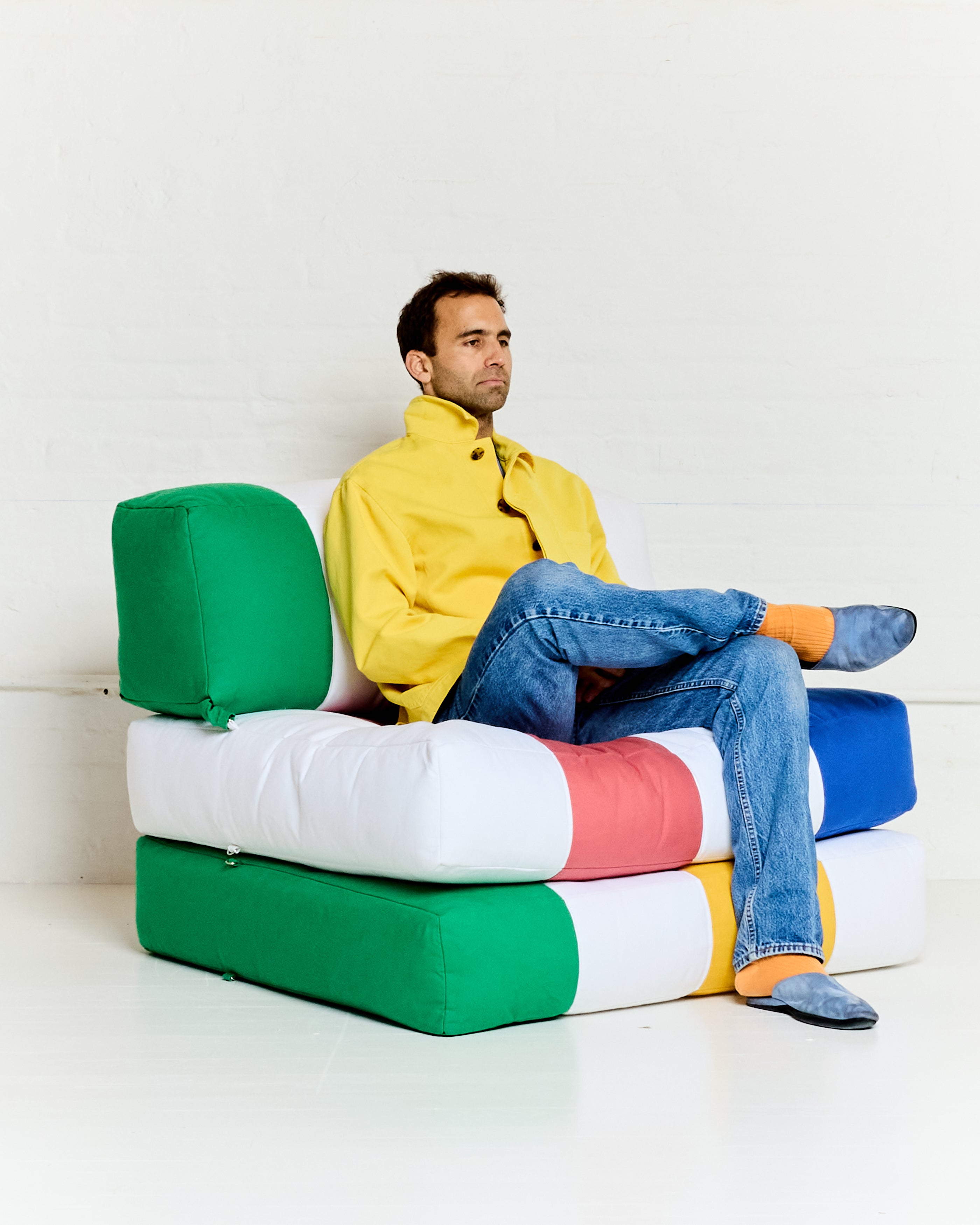 Duvet Armless Module Multi Vintage Red/Klein Blue