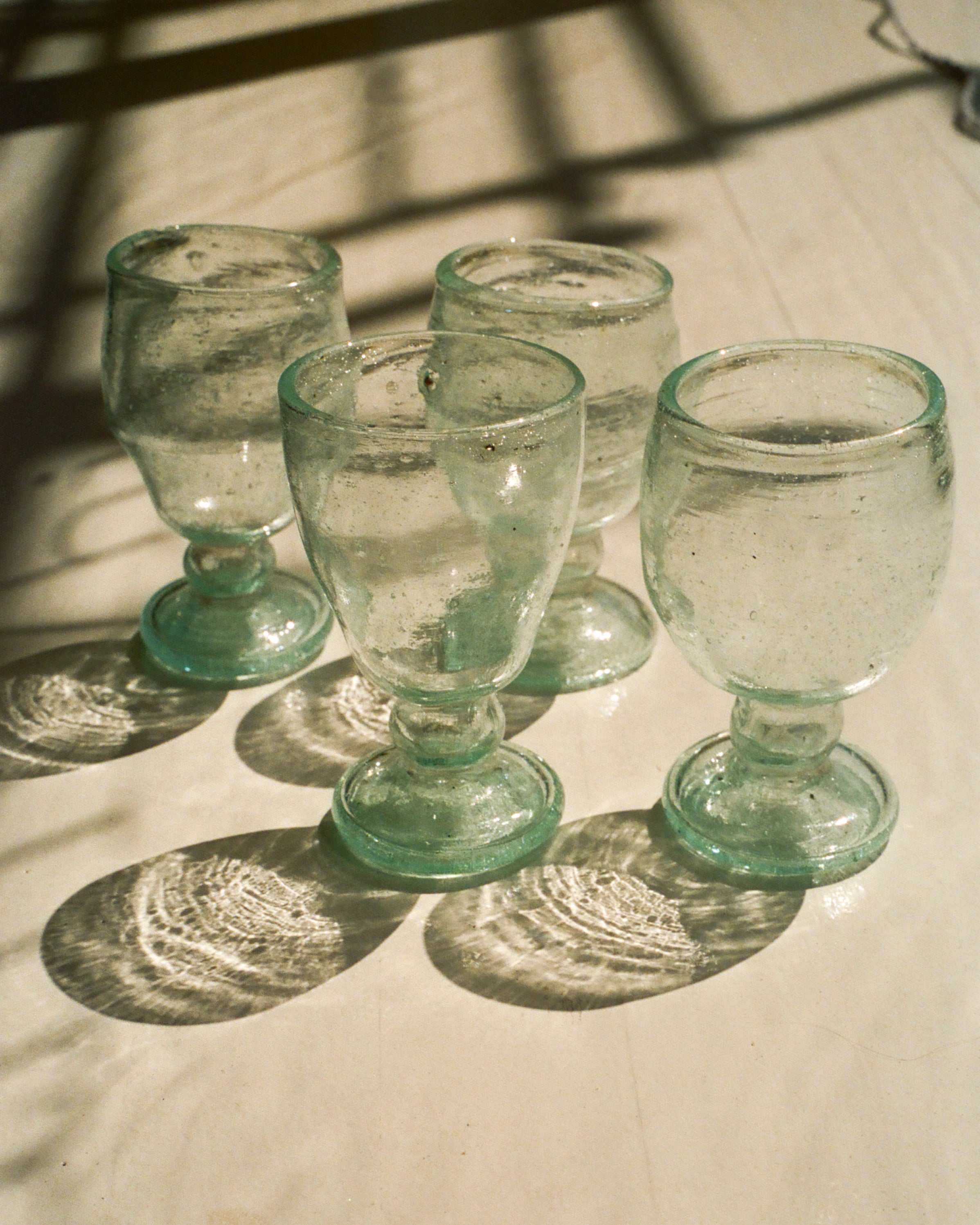 Egyptian Recycled Wine Glass in Clear