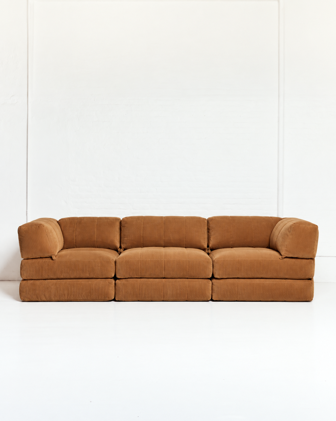 Duvet Corner Sofa Cognac Corduroy