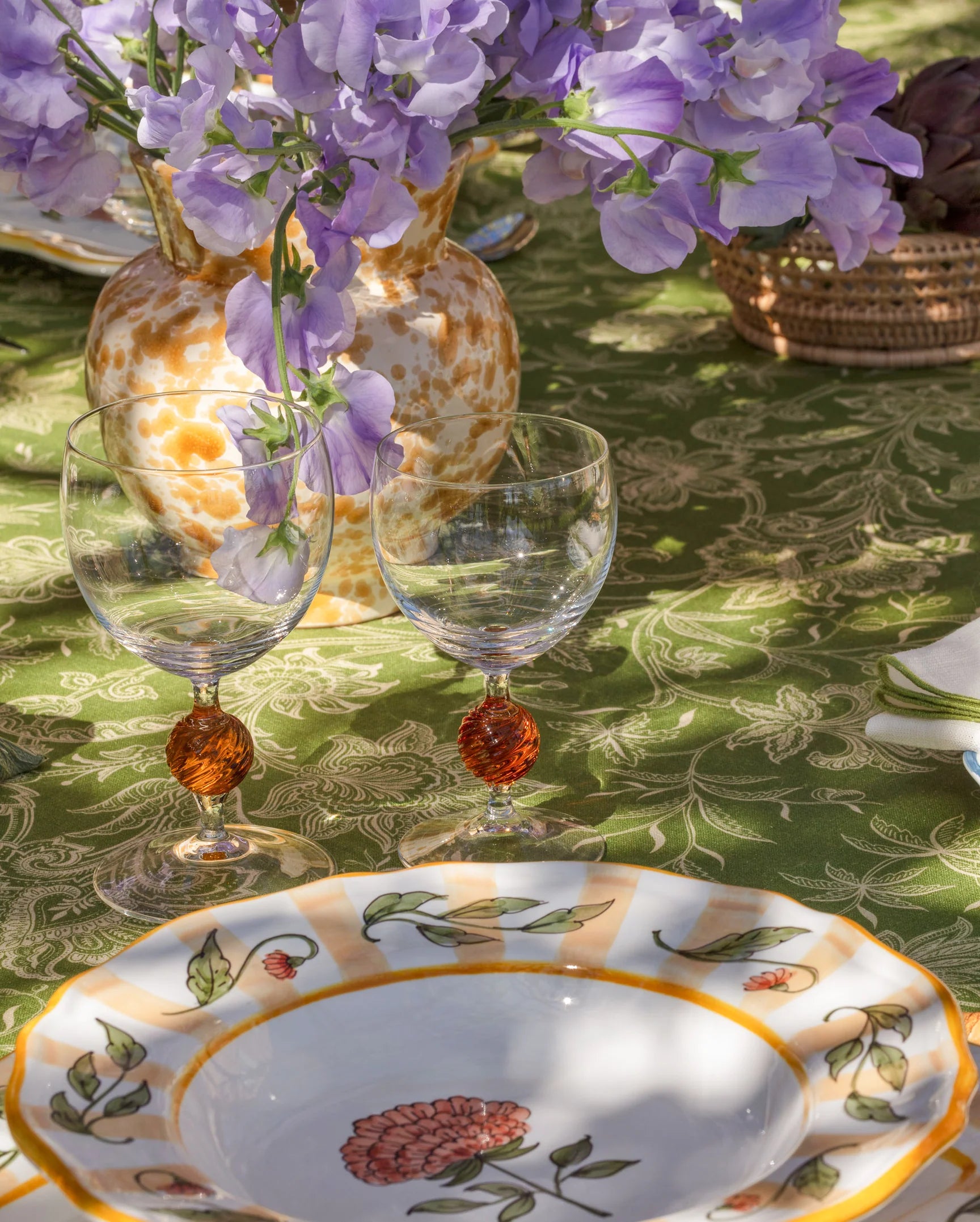 Demetra Water Glass, Ochre