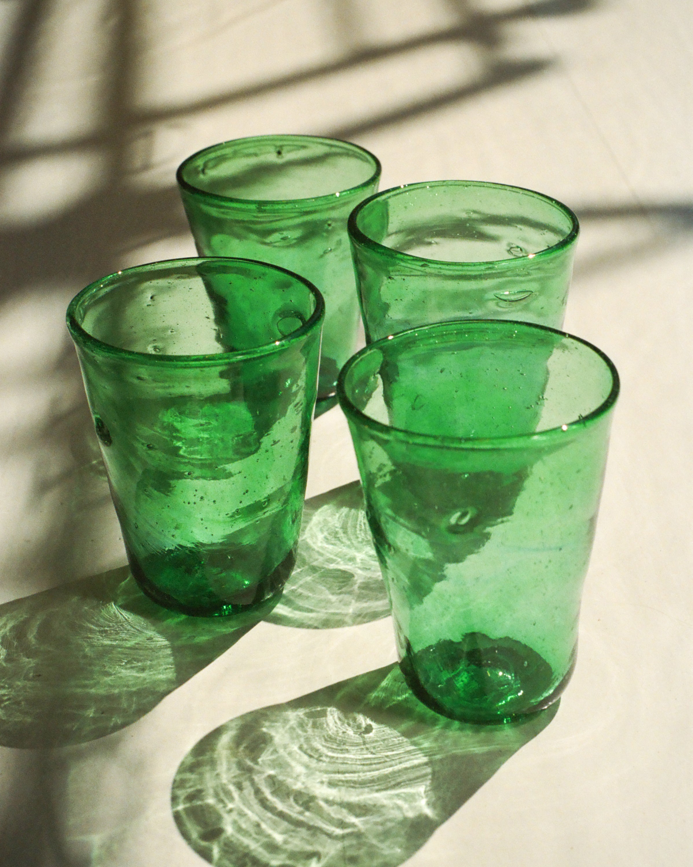 Egyptian Recycled Everyday Glass in Bottle Green