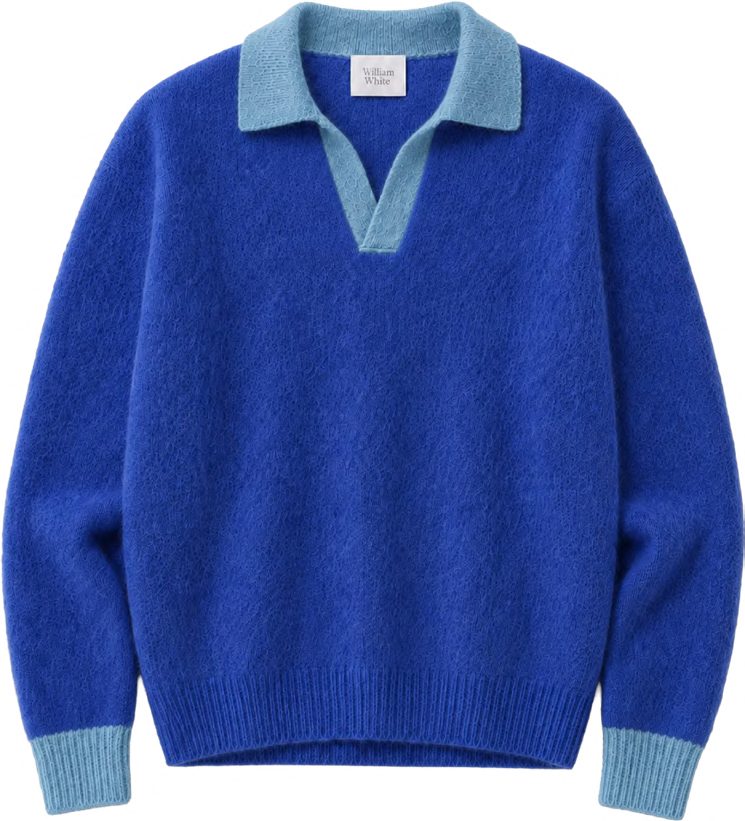 Jonny Colorblock Sweater in Blueberry