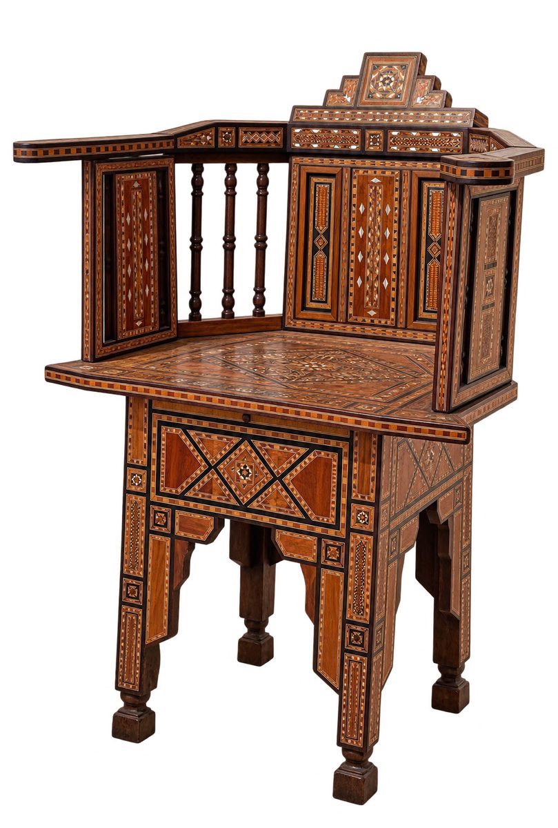 Syrian Inlaid Corner Chair