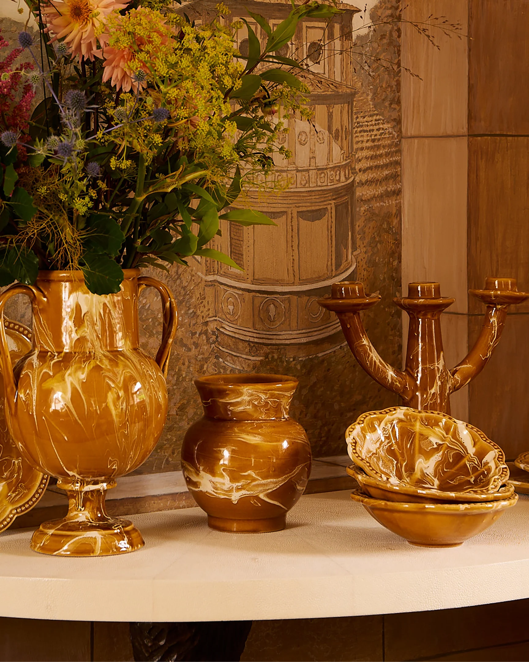 Marbled Vase, Terracotta