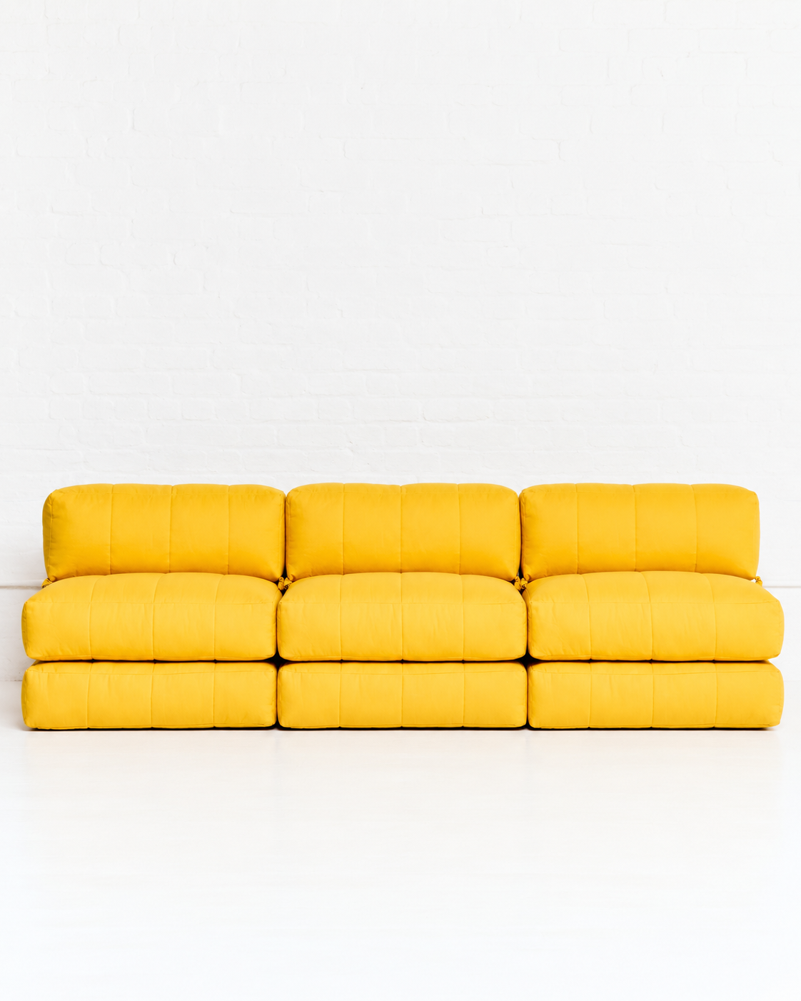 Duvet Armless Sofa Taxi Yellow