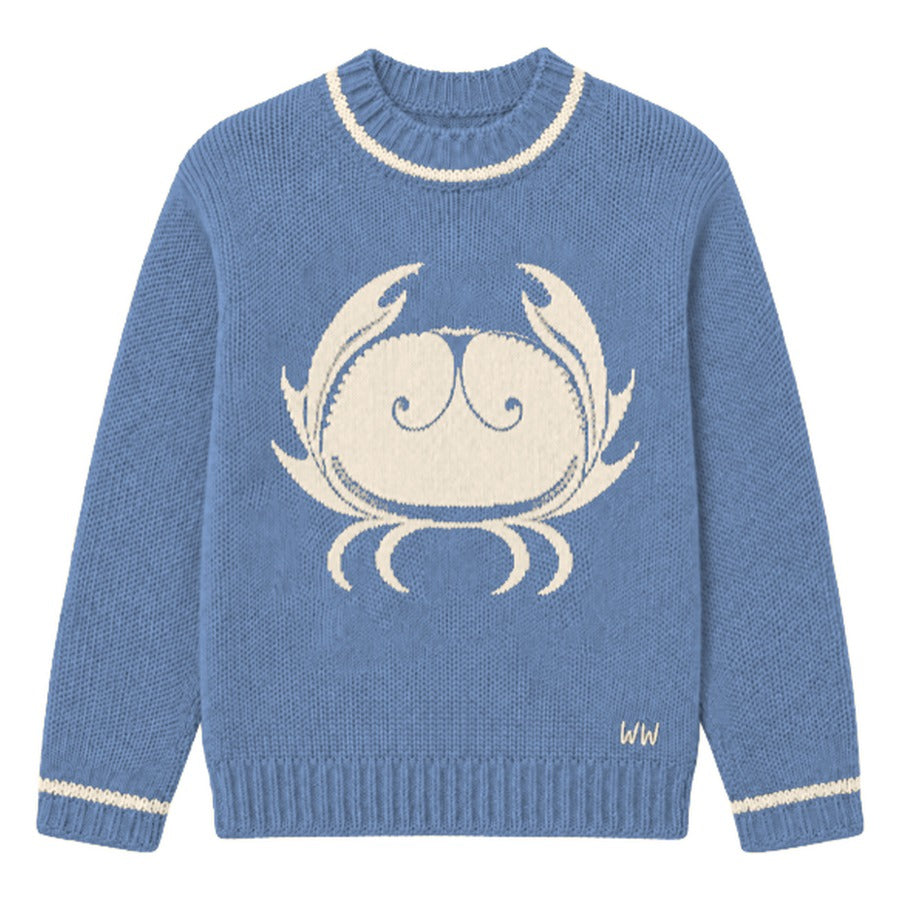 Cancer Zodiac Sweater in Blue