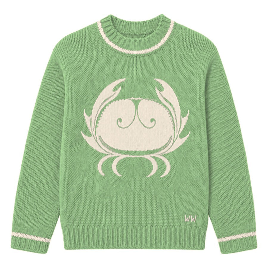 Cancer Zodiac Sweater in Green