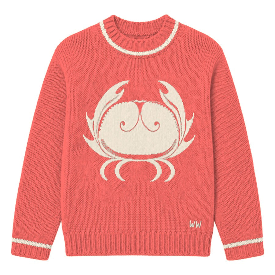 Cancer Zodiac Sweater in Red