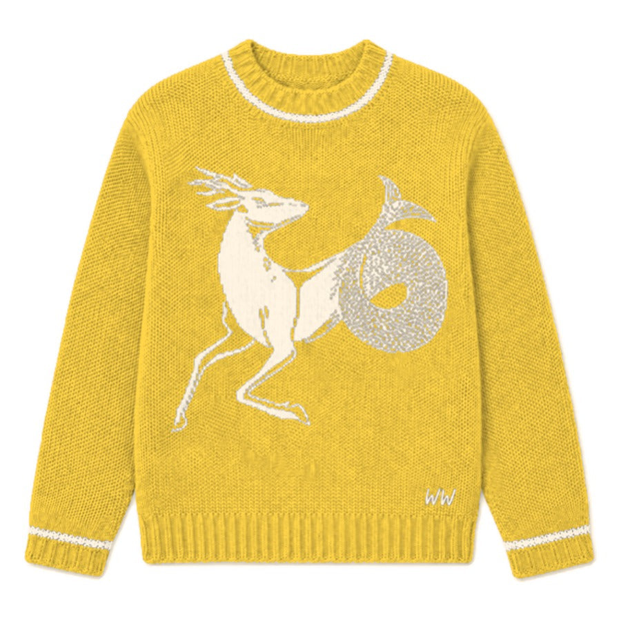 Capricorn Zodiac Sweater in Yellow