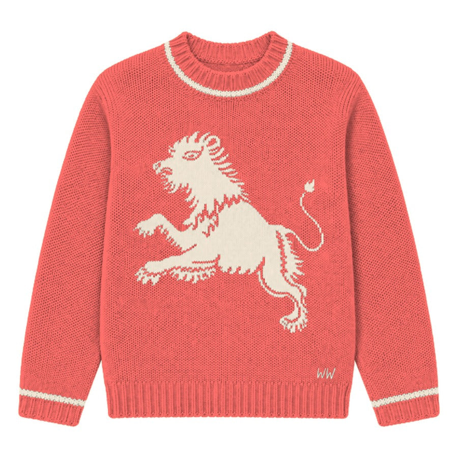 Leo Zodiac Sweater in Red