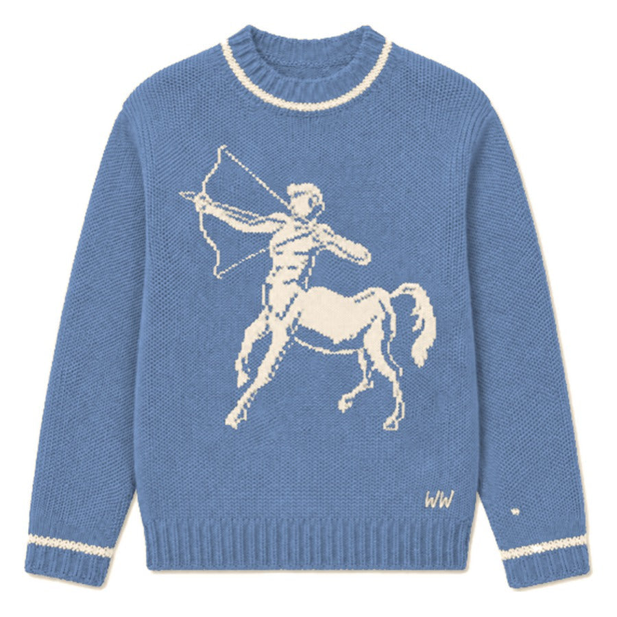 Sagittarius Zodiac Sweater in Blue