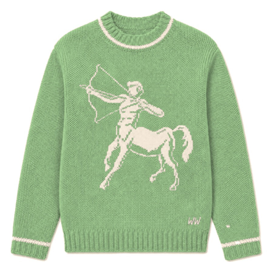 Sagittarius Zodiac Sweater in Green