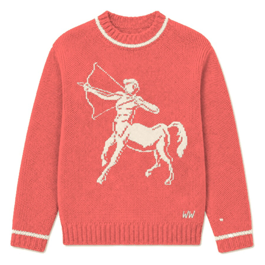 Sagittarius Zodiac Sweater in Red