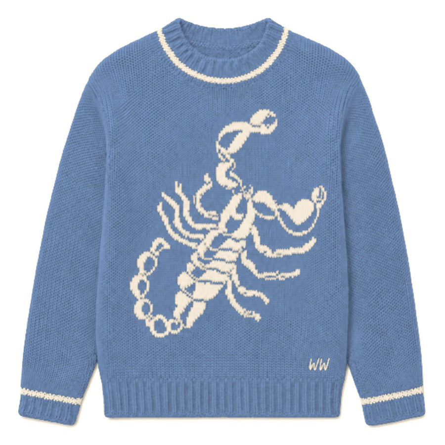 Scorpio Zodiac Sweater in Blue