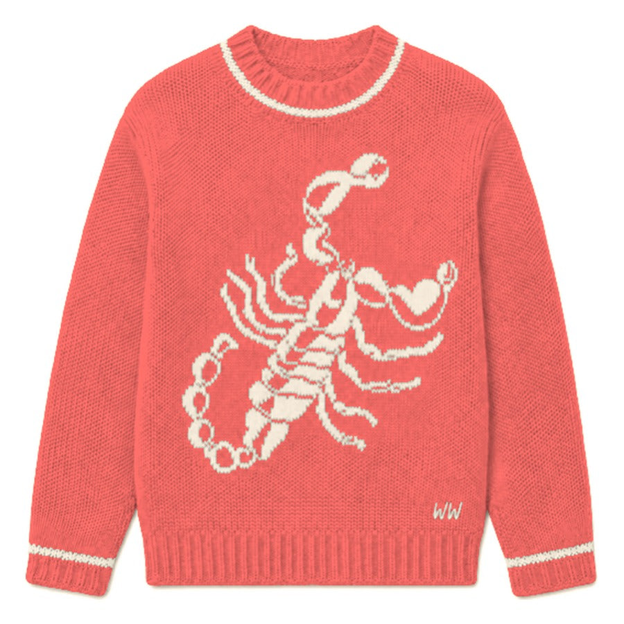 Scorpio Zodiac Sweater in Red
