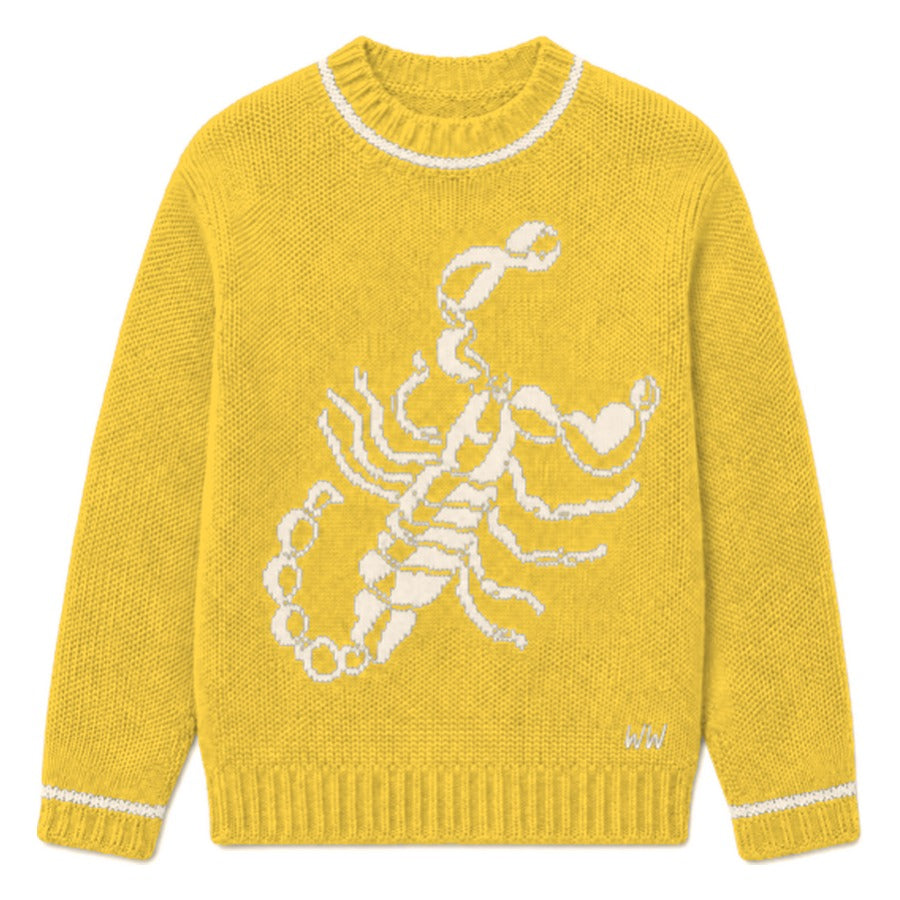 Scorpio Zodiac Sweater in Yellow