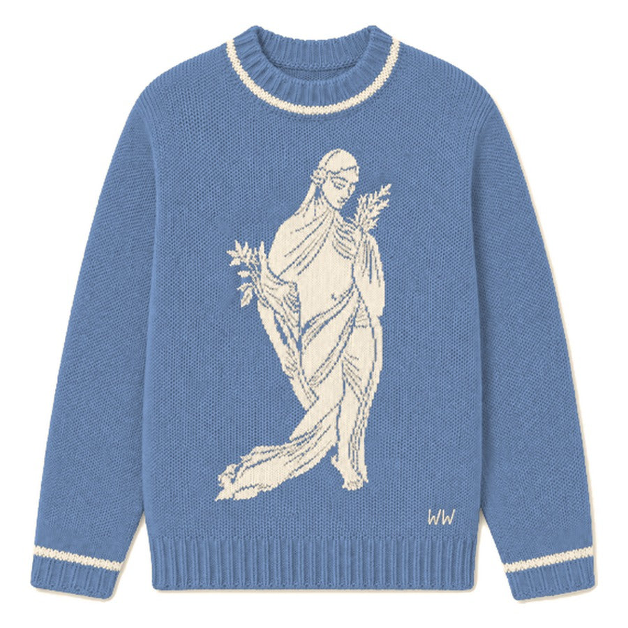 Virgo Zodiac Sweater in Blue